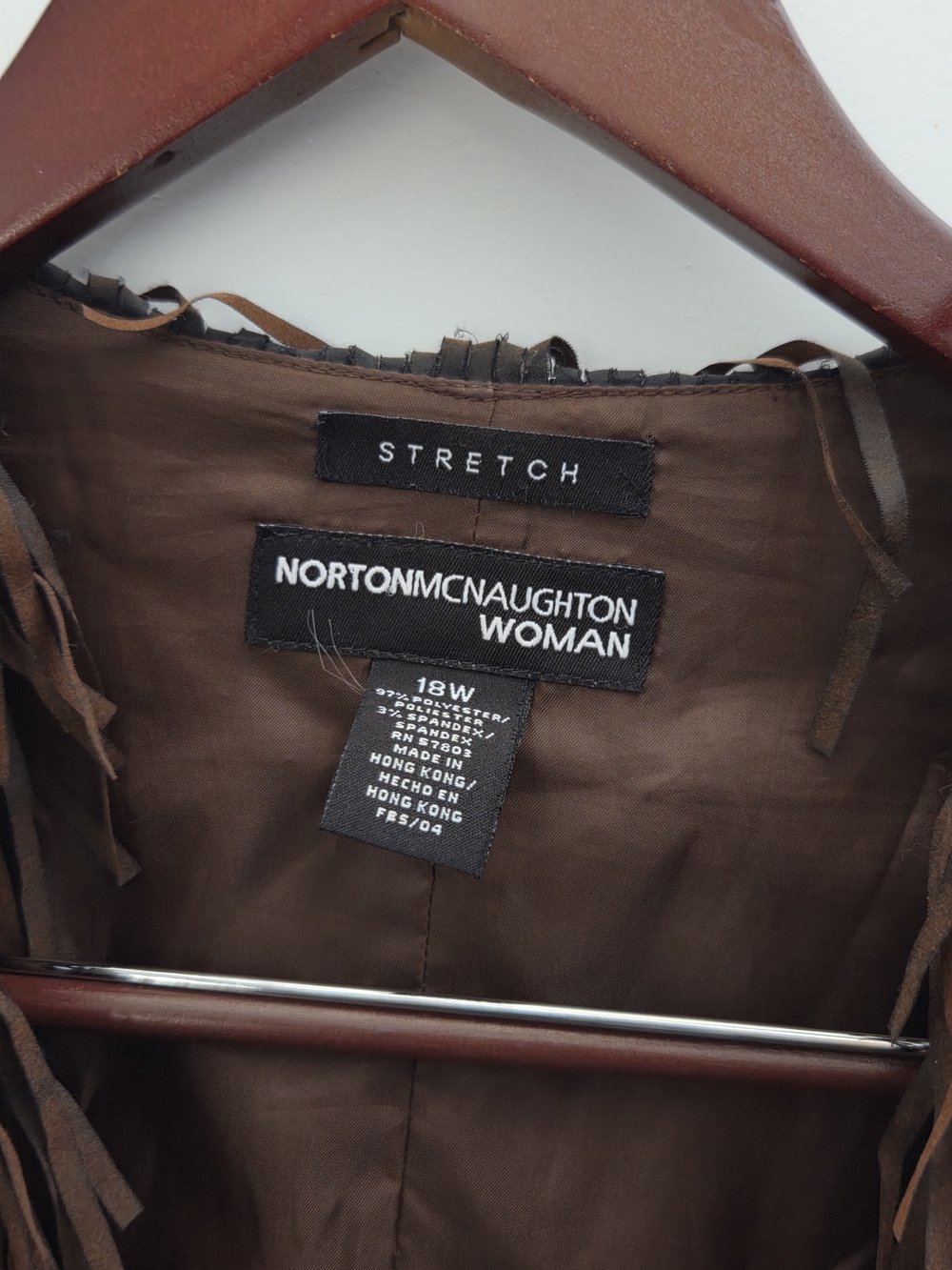 Norton McNaughton Woman Brown Fringe Suede Jacket - Picture 2 of 8